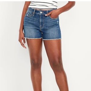 Old Navy Women's OG Straight Dark Blue Jean Shorts 3” inseam Size 2